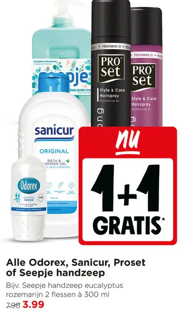 Aanbieding: Alle Odorex, Sanicur, Proset of Seepje handzeep