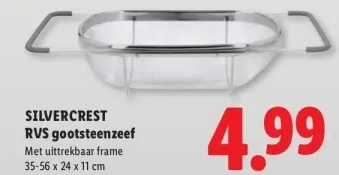 Aanbieding: RVS gootsteenzeef
