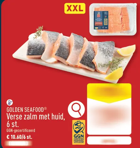 Promotie: Verse zalm met huid