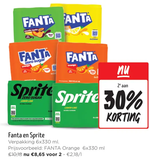 Aanbieding: Fanta en Sprite