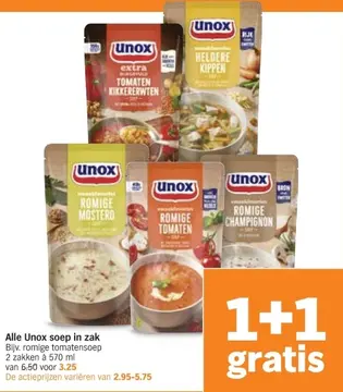Aanbieding: Alle Unox soep in zak