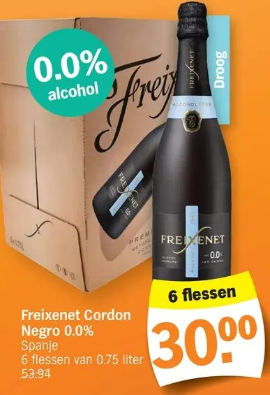 Promotie: Freixenet Cordon Negro 0.0%