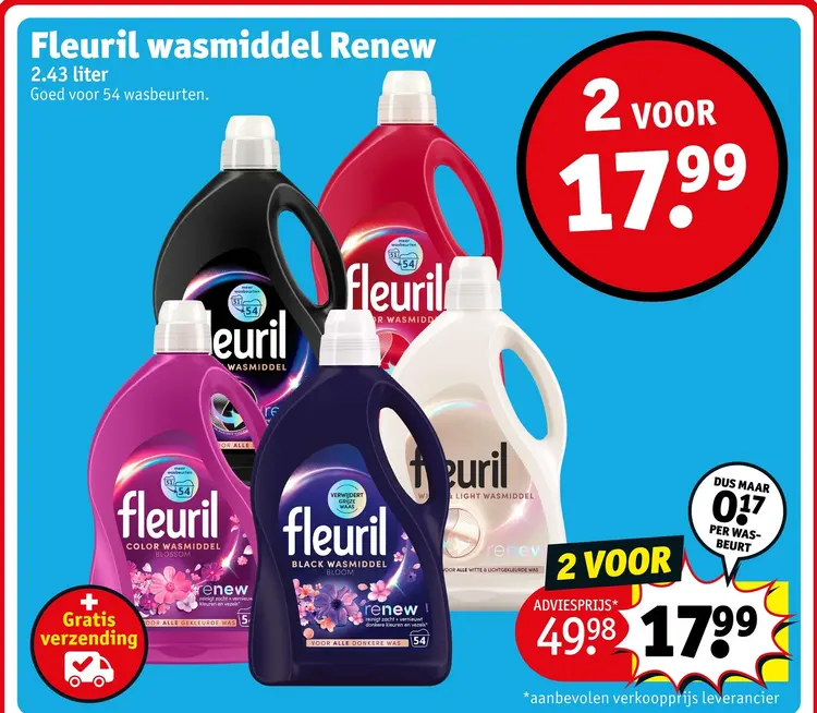 Aanbieding: Fleuril wasmiddel Renew