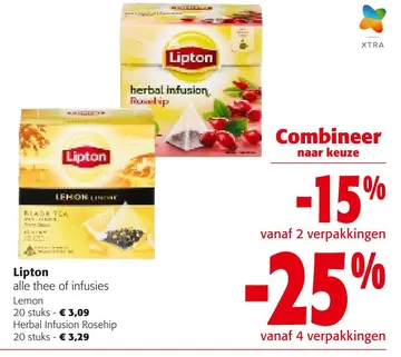 Aanbieding: Lipton alle thee of infusies