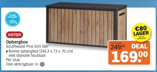 Aanbieding: Opbergbox Southwood Pine