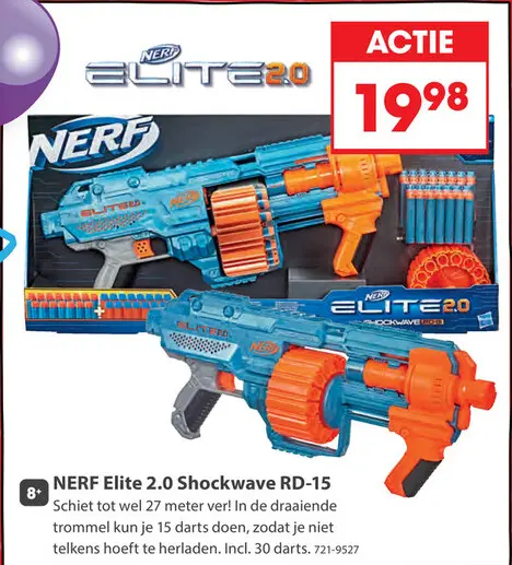 Aanbieding: Nerf Elite 2.0 Shockwave RD 15
