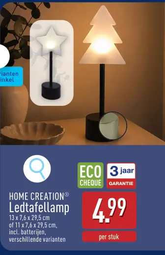Promotie: HOME CREATION® Ledtafellamp