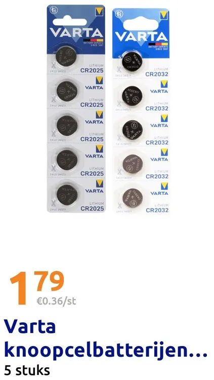 Aanbieding: Knoopcelbatterijen