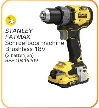 Promotie: Stanley fatmax accuboormachine v20 - 18v koolborstelloos - (2x 2,0ah)