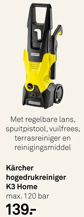 Aanbieding: Kärcher hogedrukreiniger K3 Home