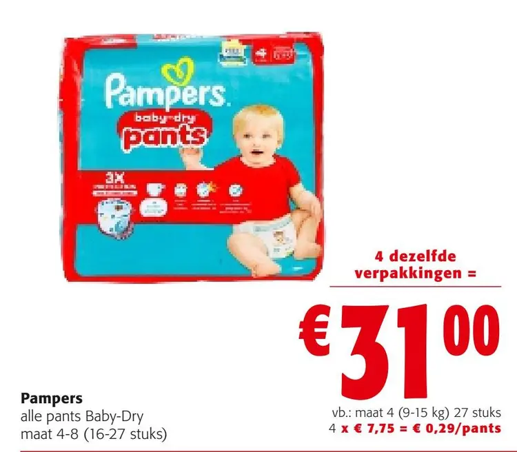 Aanbieding: Pampers baby-dry pants