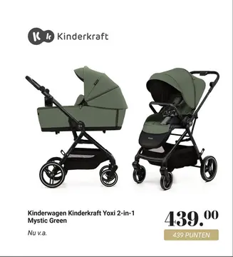 Aanbieding: Kinderwagen Kinderkraft Yoxi 2-in-1 Mystic Gr