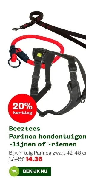 Aanbieding: Parinca hondentuigen -lijnen of -riemen