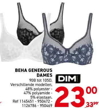 Promotie: Beha generous dames