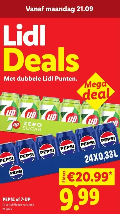 Aanbieding: PEPSI of 7-UP