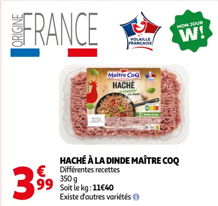 Offre: Haché à la dinde