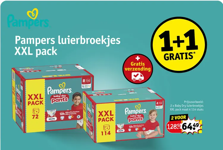 Promotie: Pampers luierbroekjes XXL pack