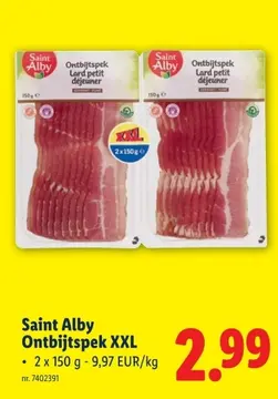 Aanbieding: Saint Alby Ontbijtspek XXL