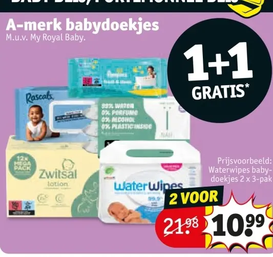 Aanbieding: A-merk babydoekjes
