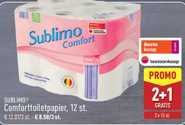 Aanbieding: SUBLIMO® Comforttoiletpapier