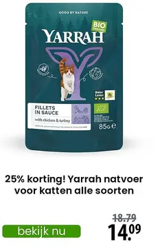 Aanbieding: Yarrah natvoer voor katten alle soorten