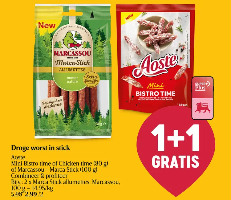 Promotie: Droge worst in stick