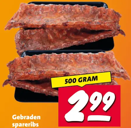 Aanbieding: Gebraden spareribs