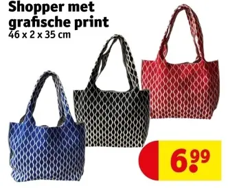 Promotie: Shopper met grafische print