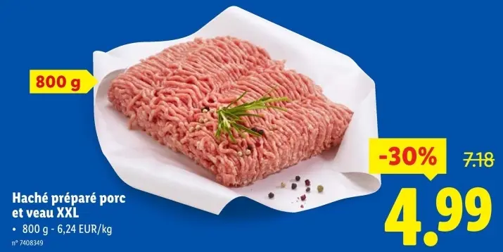 Offre: Haché préparé porc et veau XXL