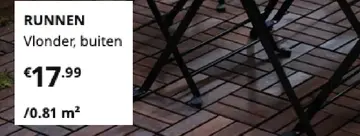 Aanbieding: Runnen vlonder buiten