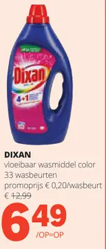 Aanbieding: DIXAN vloeibaar wasmiddel color