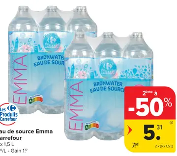 Offre: Eau de source Emma