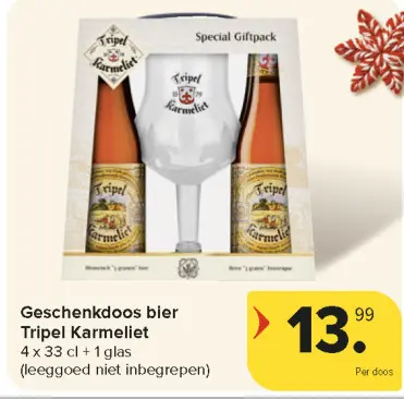 Aanbieding: Geschenkdoos bier Tripel Karmeliet