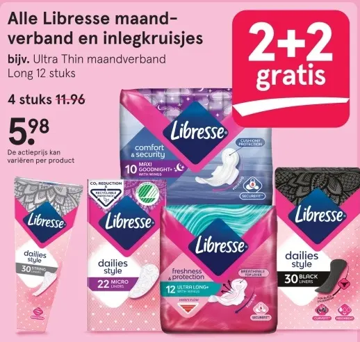Aanbieding: Libresse maandverband en inlegkruisjes