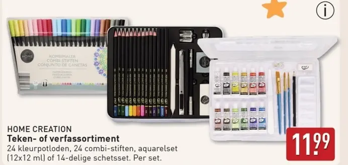 Aanbieding: Teken- of verfassortiment