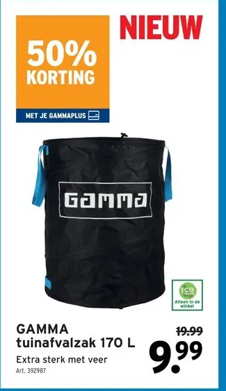 Promotie: GAMMA tuinafvalzak 170 L