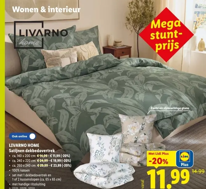 Promotie: Satijnen dekbedovertrek