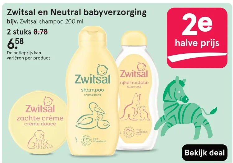Aanbieding: Zwitsal en Neutral babyverzorging