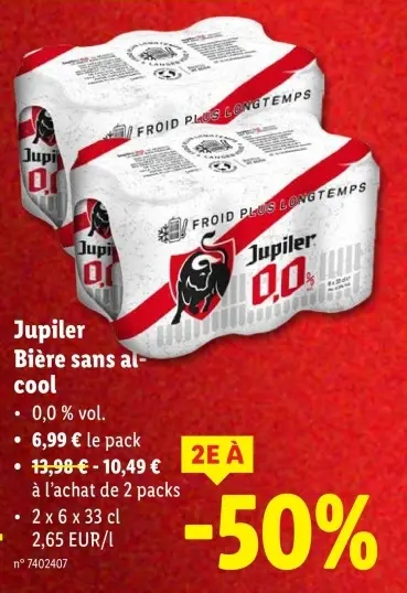 Offre: Bière sans alcool