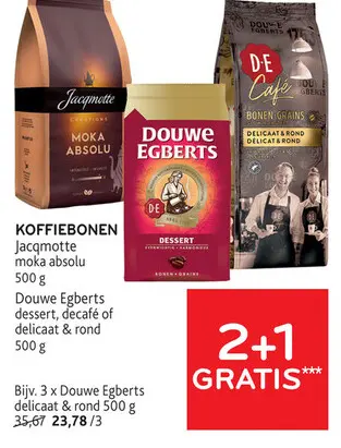 Promotie: KOFFIEBONEN Jacqmotte moka absolu Douwe Egbert