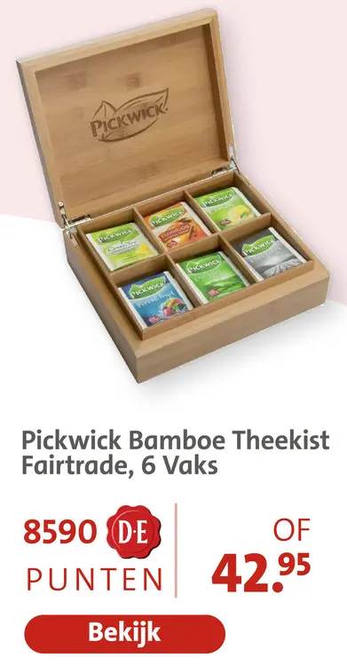 Aanbieding: Bamboe Theekist Fairtrade