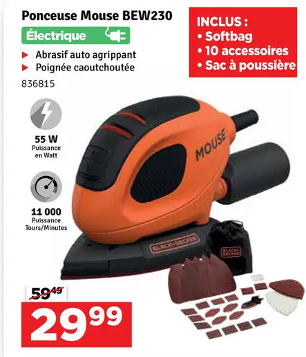 Offre: Ponceuse Mouse BEW230