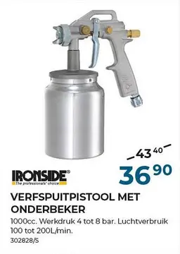 Aanbieding: VERFSPUITPISTOOL MET ONDERBEKER