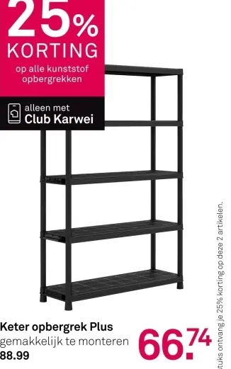 Aanbieding: opbergrek Plus