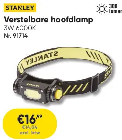 Promotie: Verstelbare hoofdlamp