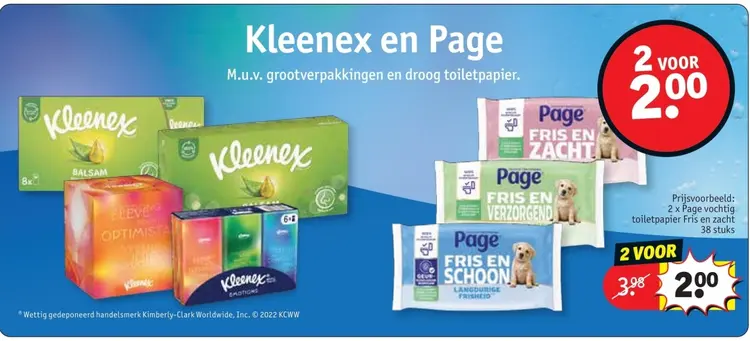 Promotie: Kleenex en Page
