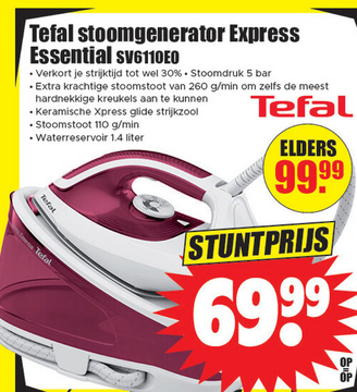 Aanbieding: Tefal stoomgenerator Express Essential sv6110