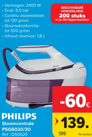 Promotie: Stoomcentrale PSG6020/30