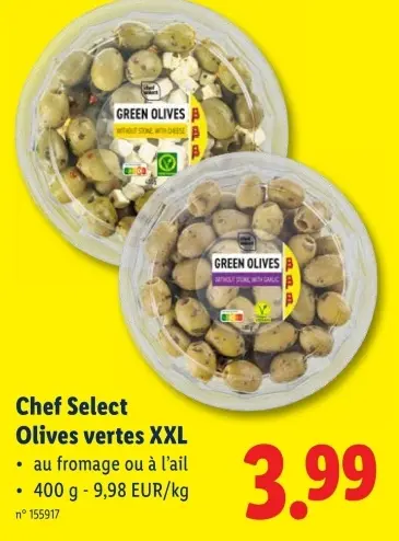 Offre: Olives vertes XXL