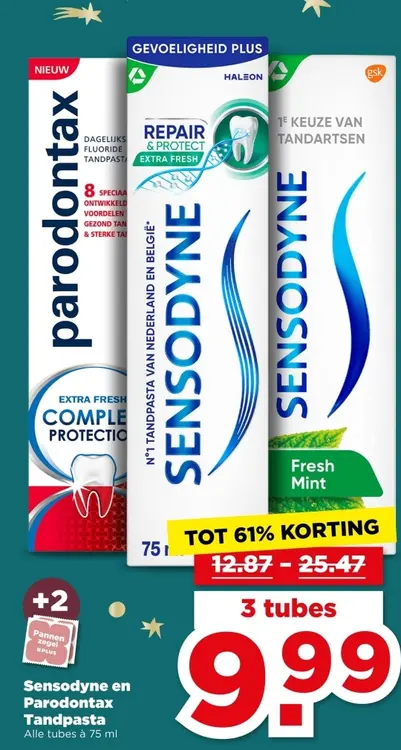 Aanbieding: Sensodyne en Parodontax Tandpasta